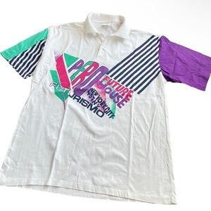 1980's Austrian Maier Sport Vintage Tennis Golf Polo Shirt Short Sleeves